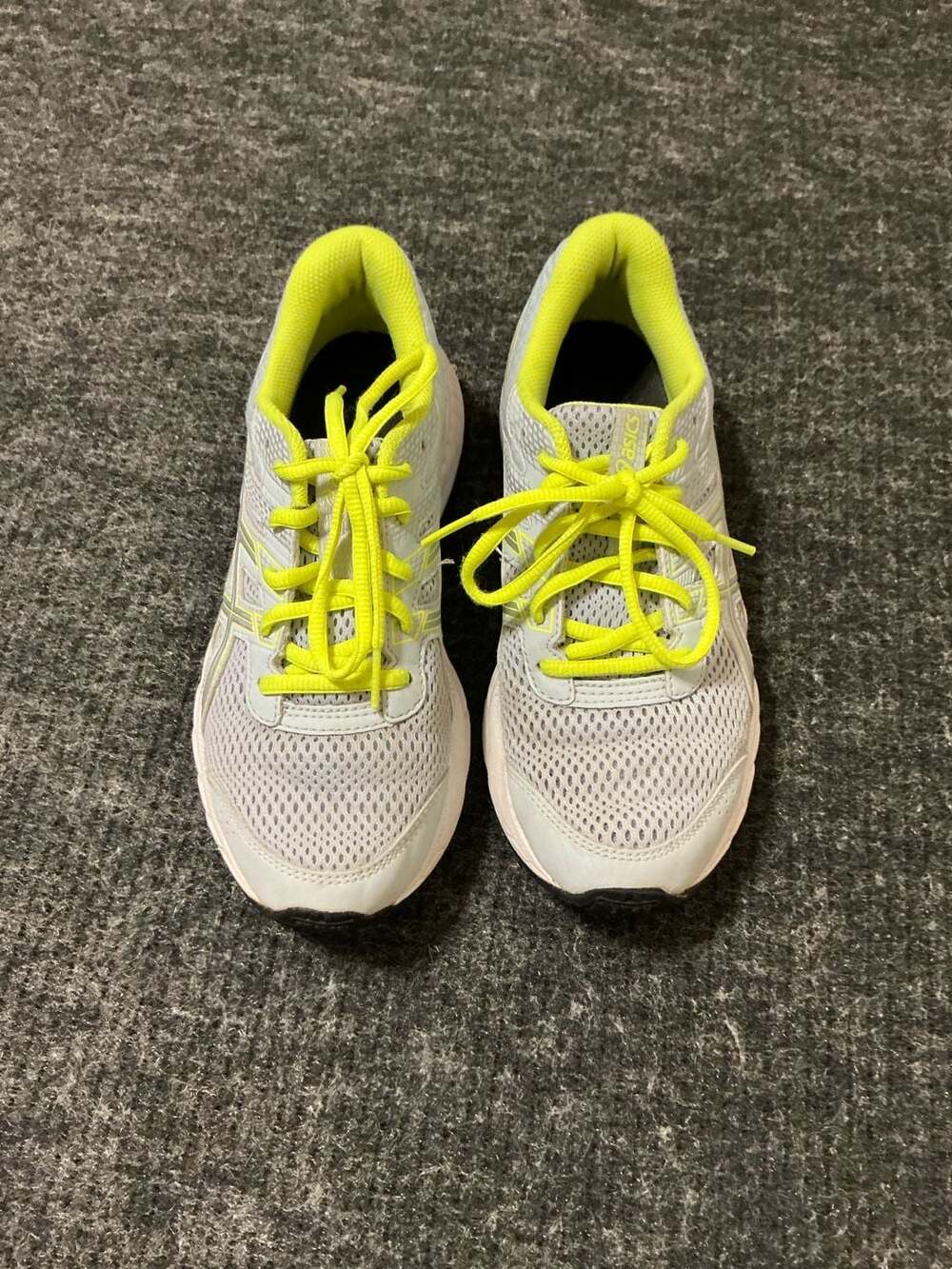 Asics Contend 6 Running Shoes Womens Size 5 Gray and Green